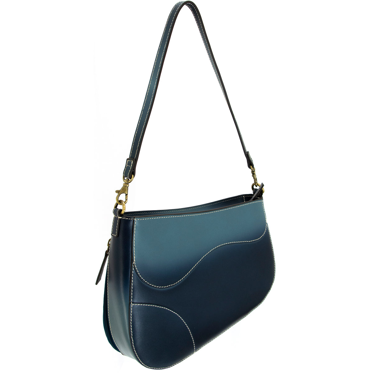 Navy leather saddle bag online