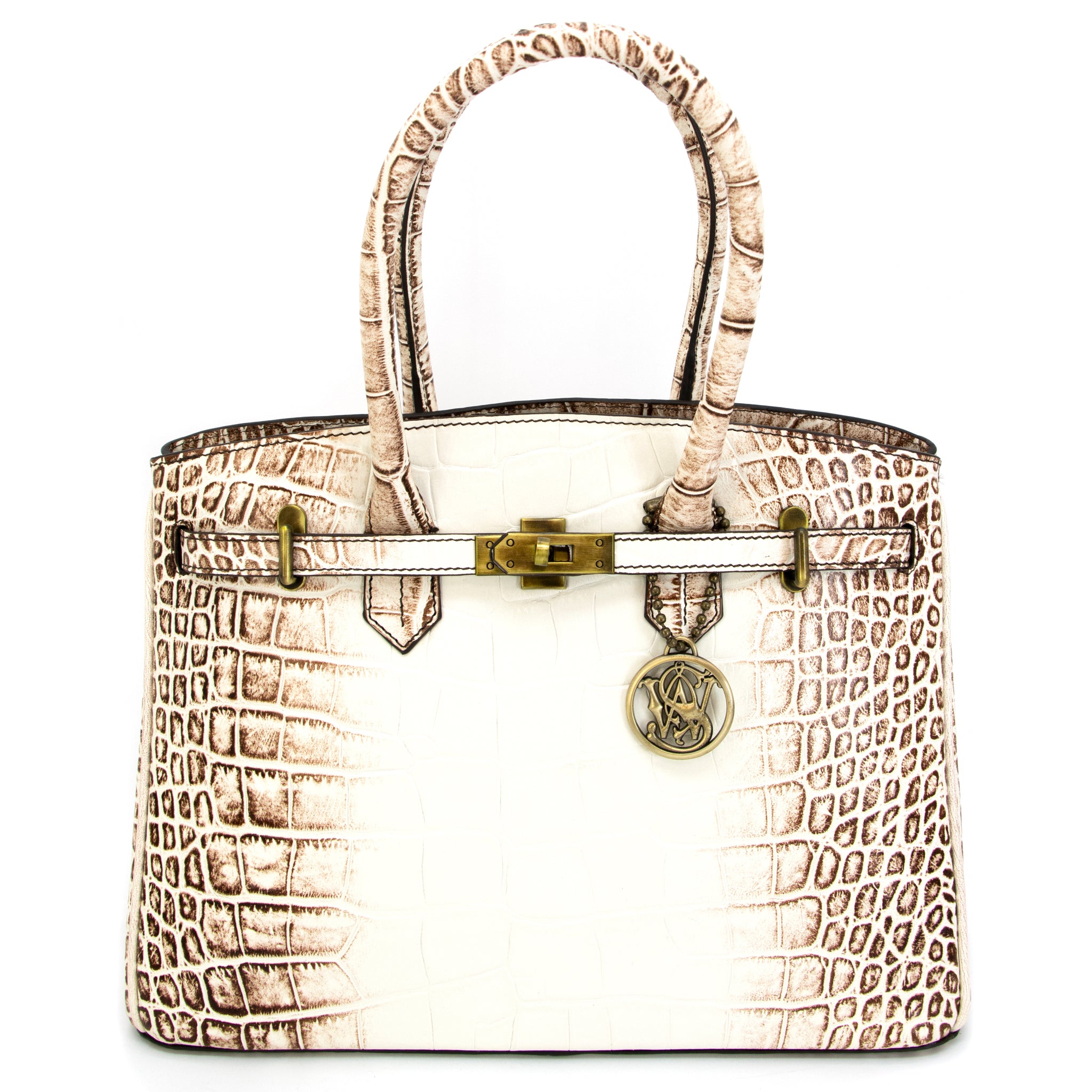 BRAHMIN Melbourne Collection Caroline Crocodile-Embossed Satchel Bag |  Dillard's