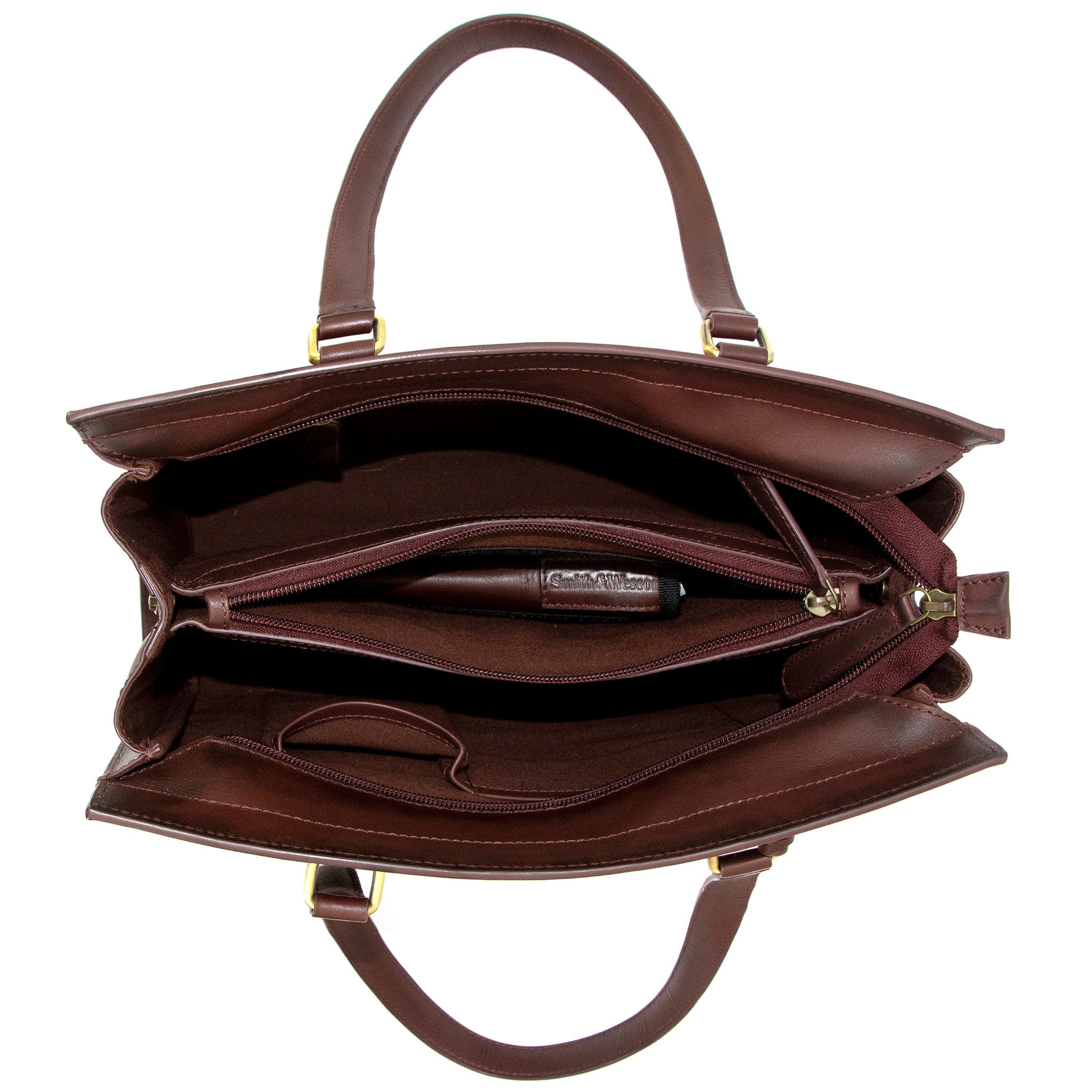 Structured clearance leather satchel